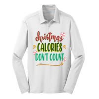 Christmas Calories Dont Count Funny Silk Touch Performance Long Sleeve Polo