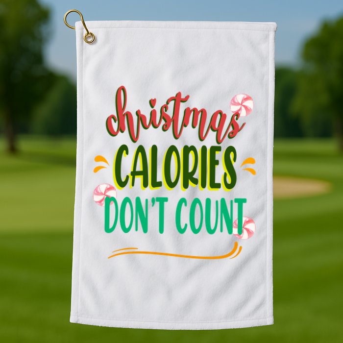Christmas Calories Dont Count Funny Golf Towel