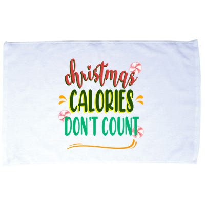 Christmas Calories Dont Count Funny Microfiber Hand Towel