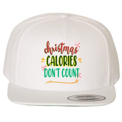 Christmas Calories Dont Count Funny Wool Snapback Cap
