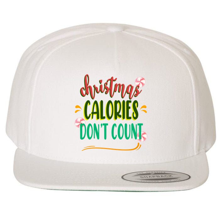 Christmas Calories Dont Count Funny Wool Snapback Cap