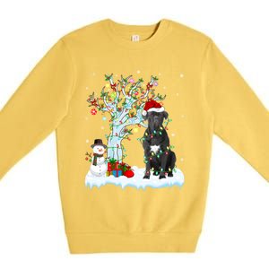 Cane Corso Dog Xmas Tree Lighting Santa Cane Corso Christmas Gift Premium Crewneck Sweatshirt