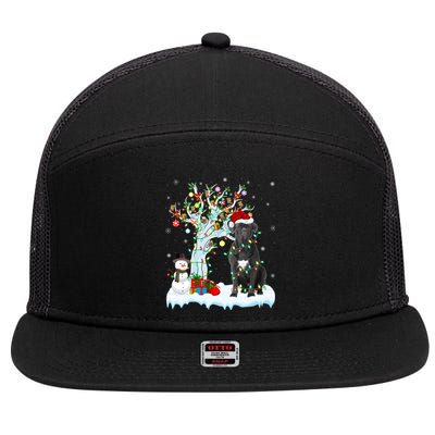 Cane Corso Dog Xmas Tree Lighting Santa Cane Corso Christmas Gift 7 Panel Mesh Trucker Snapback Hat