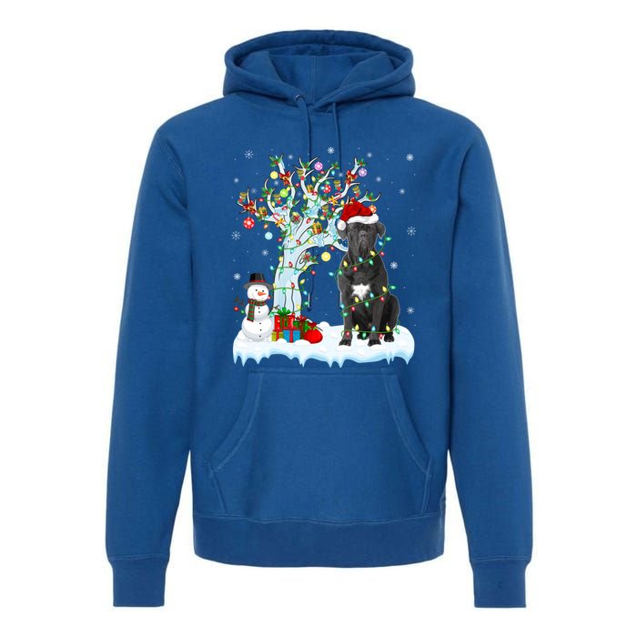 Cane Corso Dog Xmas Tree Lighting Santa Cane Corso Christmas Gift Premium Hoodie