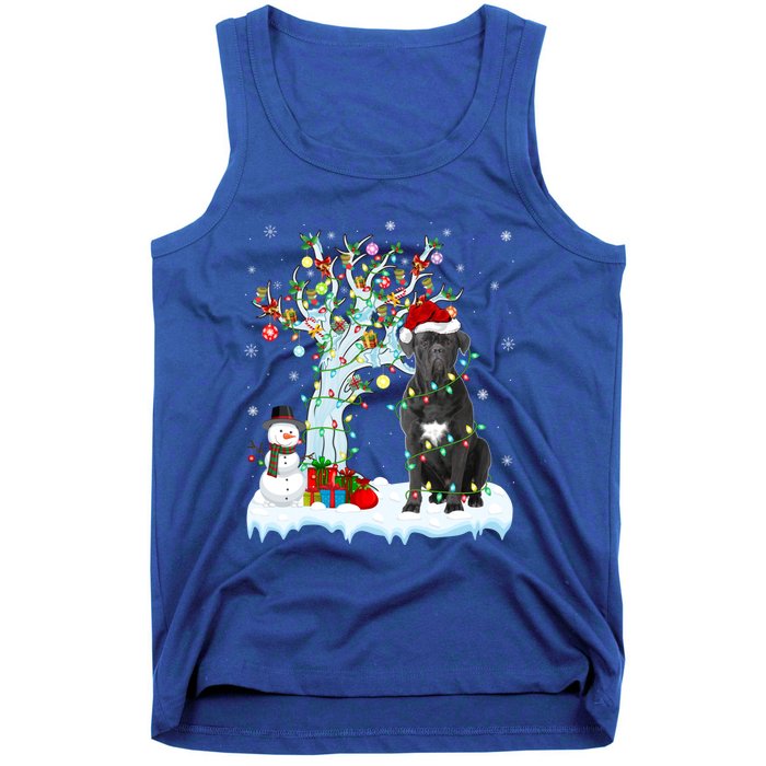 Cane Corso Dog Xmas Tree Lighting Santa Cane Corso Christmas Gift Tank Top