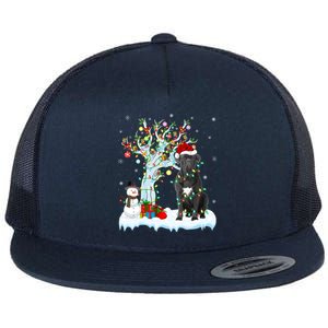 Cane Corso Dog Xmas Tree Lighting Santa Cane Corso Christmas Gift Flat Bill Trucker Hat