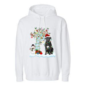 Cane Corso Dog Xmas Tree Lighting Santa Cane Corso Christmas Gift Garment-Dyed Fleece Hoodie