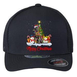 Cane Corso Dog Xmas Tree Lighting Santa Cane Corso Christmas Gift Flexfit Unipanel Trucker Cap