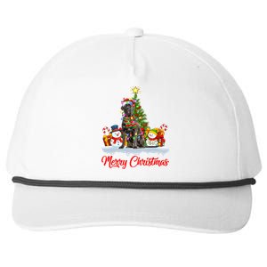 Cane Corso Dog Xmas Tree Lighting Santa Cane Corso Christmas Gift Snapback Five-Panel Rope Hat