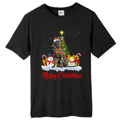 Cane Corso Dog Xmas Tree Lighting Santa Cane Corso Christmas Gift Tall Fusion ChromaSoft Performance T-Shirt