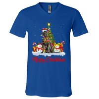 Cane Corso Dog Xmas Tree Lighting Santa Cane Corso Christmas Gift V-Neck T-Shirt