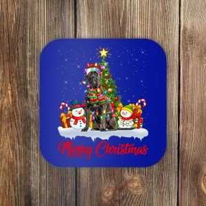 Cane Corso Dog Xmas Tree Lighting Santa Cane Corso Christmas Gift Coaster