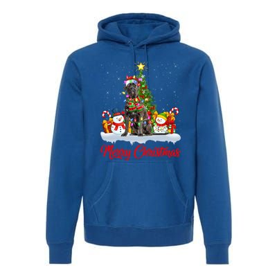 Cane Corso Dog Xmas Tree Lighting Santa Cane Corso Christmas Gift Premium Hoodie