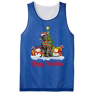 Cane Corso Dog Xmas Tree Lighting Santa Cane Corso Christmas Gift Mesh Reversible Basketball Jersey Tank