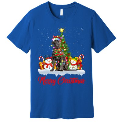 Cane Corso Dog Xmas Tree Lighting Santa Cane Corso Christmas Gift Premium T-Shirt