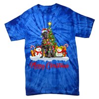 Cane Corso Dog Xmas Tree Lighting Santa Cane Corso Christmas Gift Tie-Dye T-Shirt