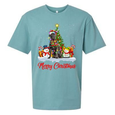 Cane Corso Dog Xmas Tree Lighting Santa Cane Corso Christmas Gift Sueded Cloud Jersey T-Shirt