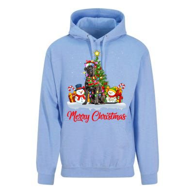 Cane Corso Dog Xmas Tree Lighting Santa Cane Corso Christmas Gift Unisex Surf Hoodie