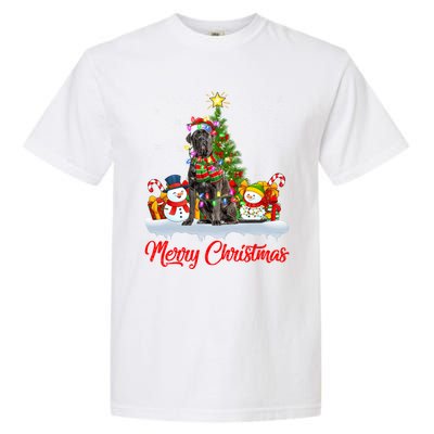 Cane Corso Dog Xmas Tree Lighting Santa Cane Corso Christmas Gift Garment-Dyed Heavyweight T-Shirt