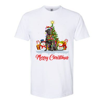 Cane Corso Dog Xmas Tree Lighting Santa Cane Corso Christmas Gift Softstyle® CVC T-Shirt