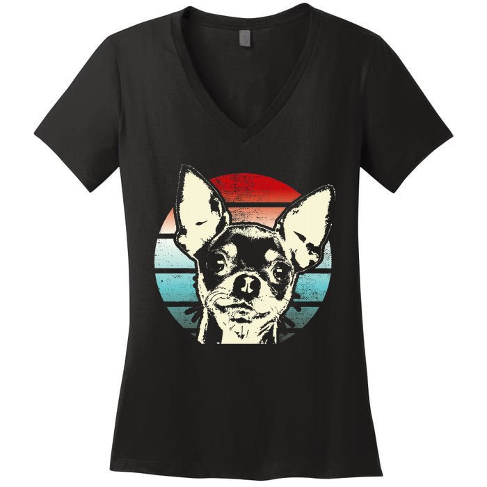 ChihuahueñO Chihuahua Dog Breed Women's V-Neck T-Shirt