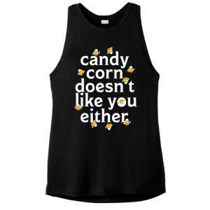 Candy Corn Doesn't Like You Either Ladies PosiCharge Tri-Blend Wicking Tank