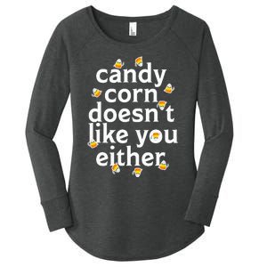 Candy Corn Doesn't Like You Either Women's Perfect Tri Tunic Long Sleeve Shirt