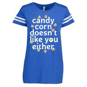 Candy Corn Doesn't Like You Either Enza Ladies Jersey Football T-Shirt