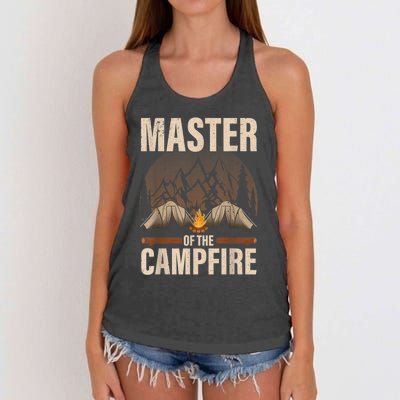 Cool Campfire Design For Men Women Camping Trailer Camper Women's Knotted Racerback Tank