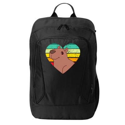 Cute Capybara Design Retro Heart Shape Vintage City Backpack