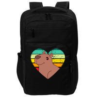 Cute Capybara Design Retro Heart Shape Vintage Impact Tech Backpack