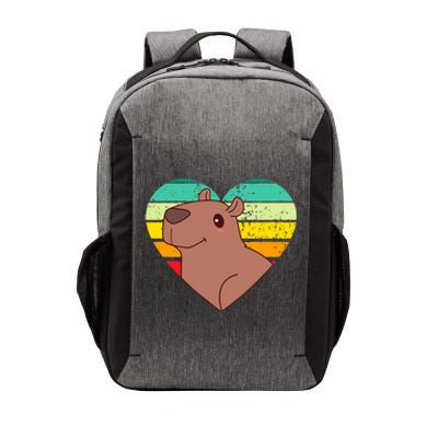 Cute Capybara Design Retro Heart Shape Vintage Vector Backpack