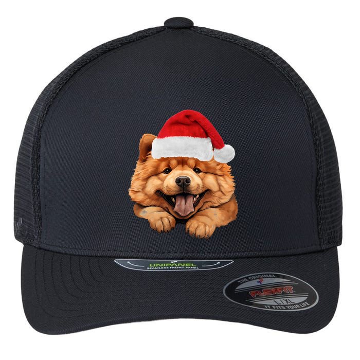 Chow Chow Dog Santa Claus Hat Christmas Holidays Flexfit Unipanel Trucker Cap