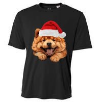 Chow Chow Dog Santa Claus Hat Christmas Holidays Cooling Performance Crew T-Shirt