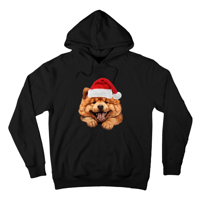 Chow Chow Dog Santa Claus Hat Christmas Holidays Hoodie