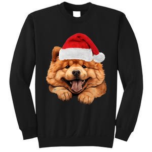 Chow Chow Dog Santa Claus Hat Christmas Holidays Sweatshirt