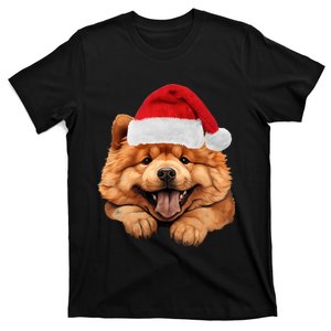 Chow Chow Dog Santa Claus Hat Christmas Holidays T-Shirt