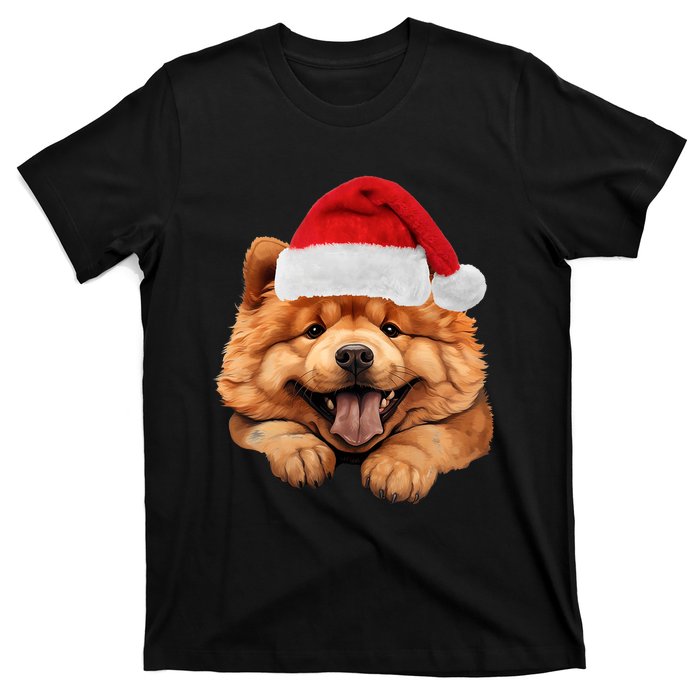 Chow Chow Dog Santa Claus Hat Christmas Holidays T-Shirt