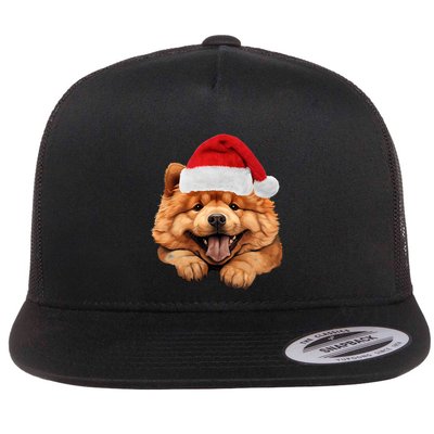 Chow Chow Dog Santa Claus Hat Christmas Holidays Flatbill Hat