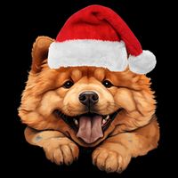 Chow Chow Dog Santa Claus Hat Christmas Holidays 16 in Basic Backpack