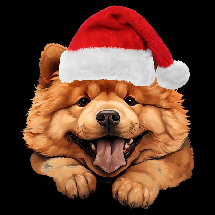 Chow Chow Dog Santa Claus Hat Christmas Holidays 16 in Basic Backpack