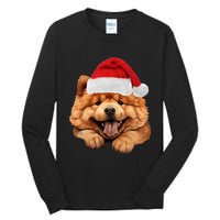 Chow Chow Dog Santa Claus Hat Christmas Holidays Tall Long Sleeve T-Shirt