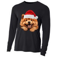 Chow Chow Dog Santa Claus Hat Christmas Holidays Cooling Performance Long Sleeve Crew