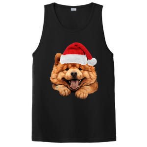 Chow Chow Dog Santa Claus Hat Christmas Holidays PosiCharge Competitor Tank