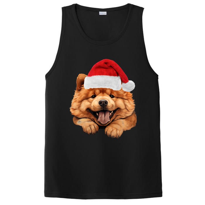 Chow Chow Dog Santa Claus Hat Christmas Holidays PosiCharge Competitor Tank