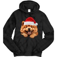 Chow Chow Dog Santa Claus Hat Christmas Holidays Tie Dye Hoodie