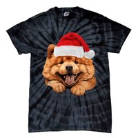 Chow Chow Dog Santa Claus Hat Christmas Holidays Tie-Dye T-Shirt