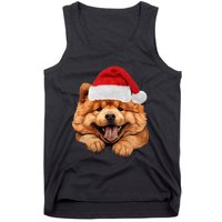 Chow Chow Dog Santa Claus Hat Christmas Holidays Tank Top