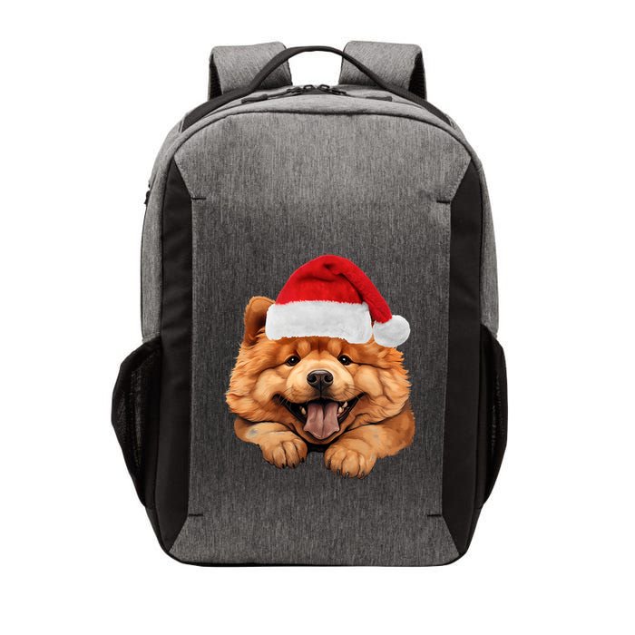 Chow Chow Dog Santa Claus Hat Christmas Holidays Vector Backpack