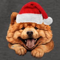 Chow Chow Dog Santa Claus Hat Christmas Holidays Vector Backpack
